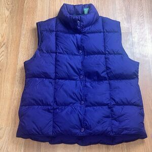 Vintage LL‎ Bean Women's Goose Down Puffer Vest Size Small Purple